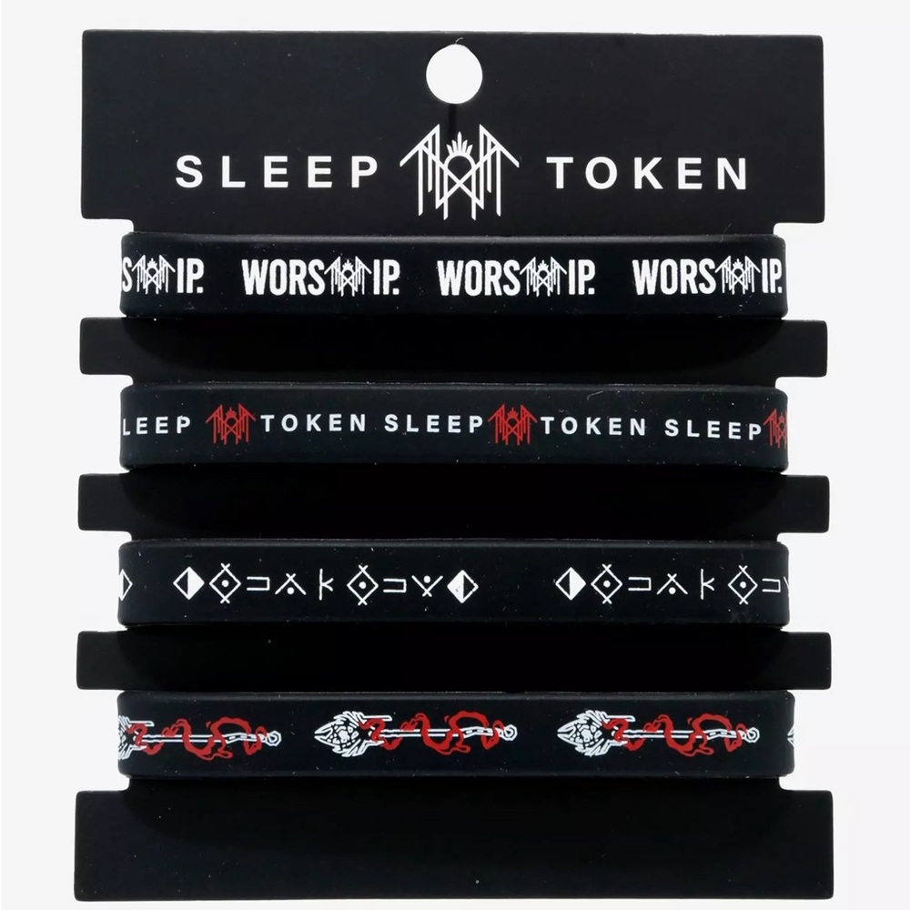 Sleep Token Icons Rubber‎ Bracelet Set Hot Topic